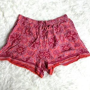 Hollister Shorts - Orange Pattern M